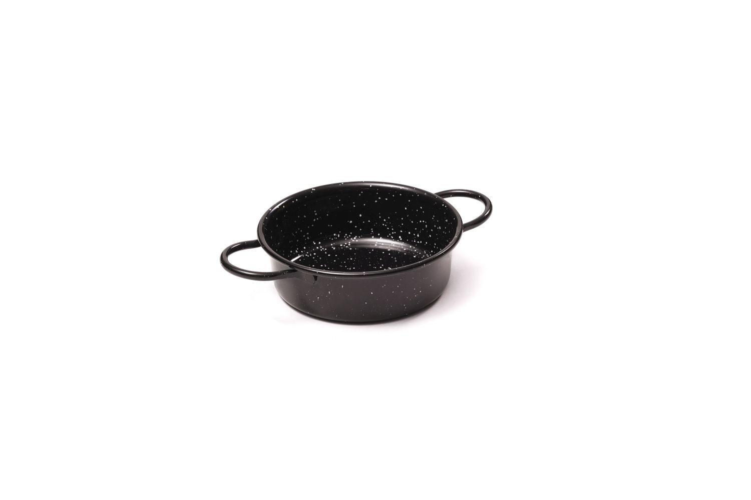 PIATTO SMALTATO CON MANICI 12CM