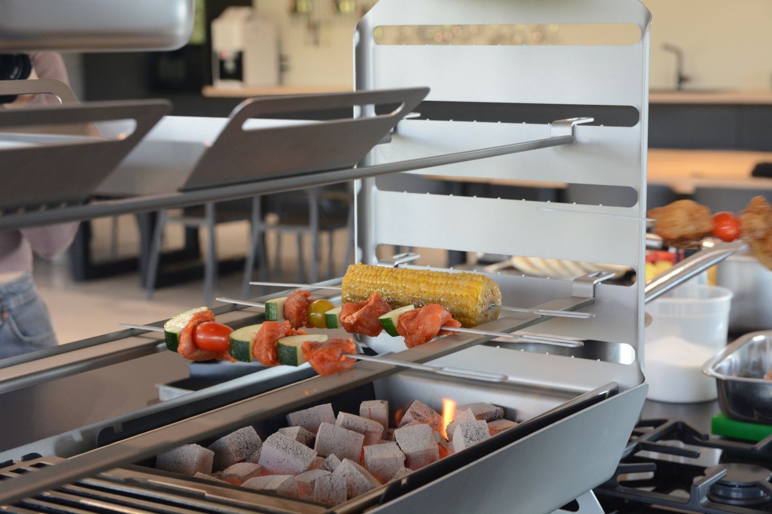 PACK 6 BROCHETA INOX 35cm CALIU 2