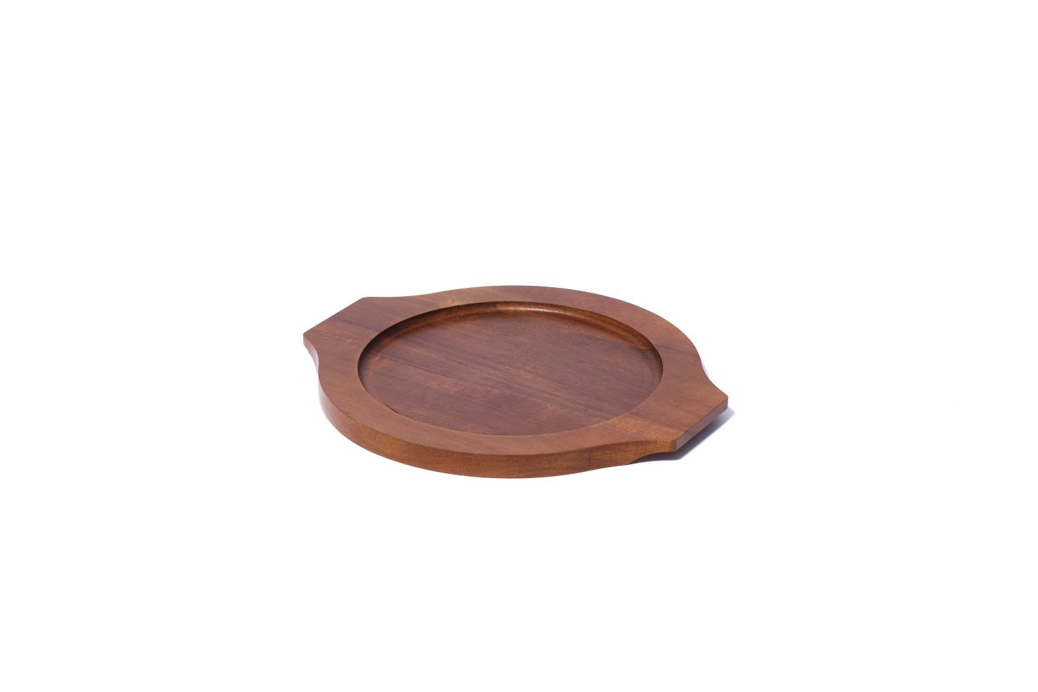 PLATO HIERRO FUNDIDO + BASE MADERA ACACIA Ø30x2,8CM 1