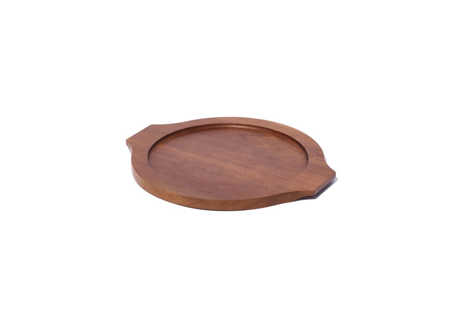 PLATO HIERRO FUNDIDO + BASE MADERA ACACIA Ø35x2,8CM 1
