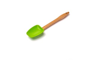 GREEN SILICONE SPOON