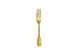 VERSAILLES SATIN GOLD TABLE FORK 18/10