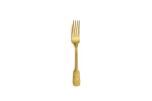 VERSAILLES SATIN GOLD DESSERT FORK 18/10