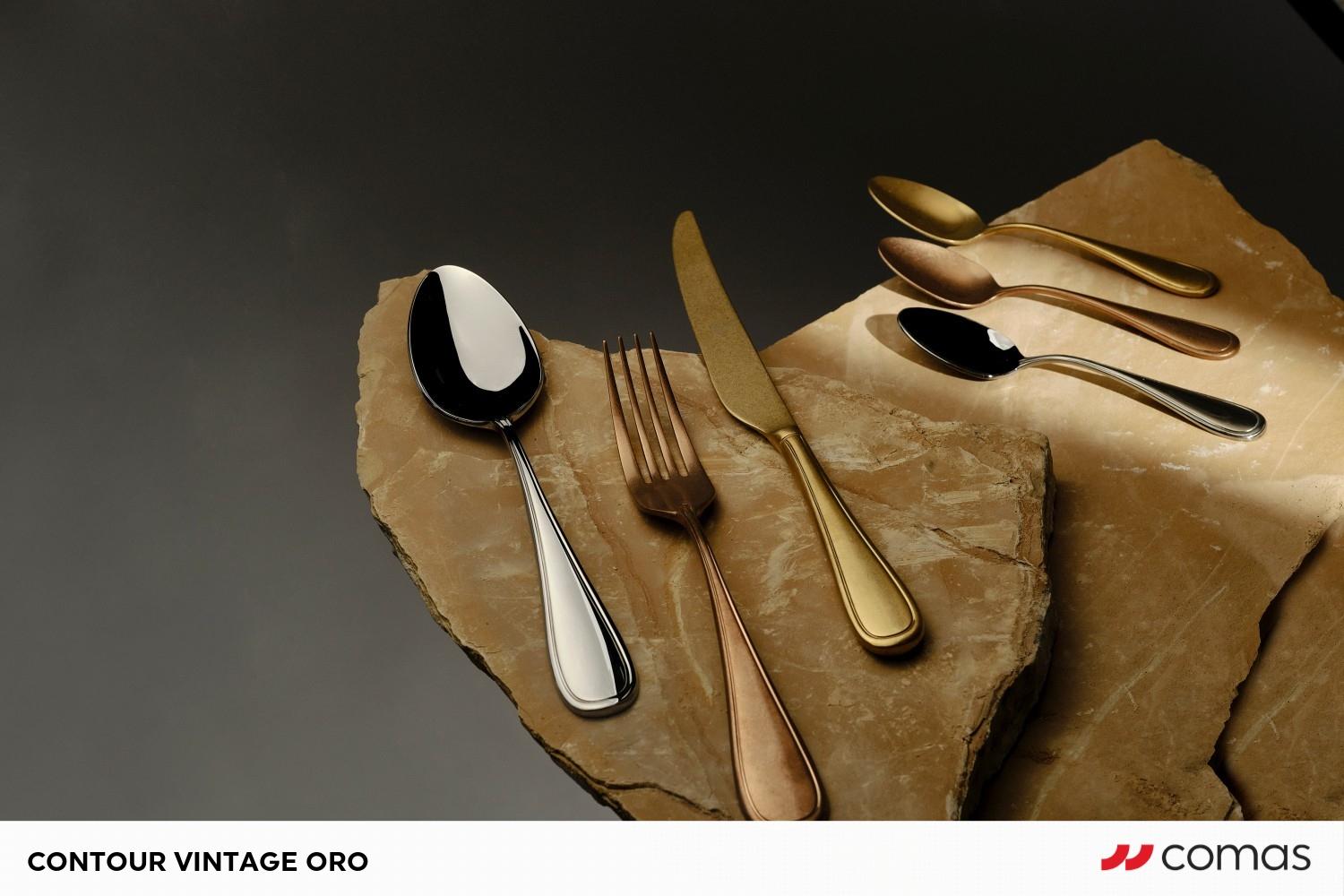 GABEL TAFEL CONTOUR VINTAGE GOLD 18/10 2