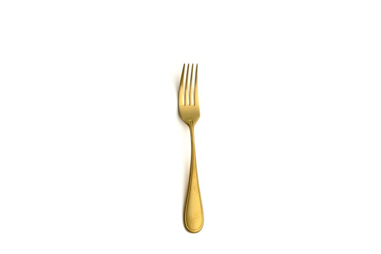 CONTOUR VINTAGE GOLD DESSERT FORK 18/10 Comas and Partners