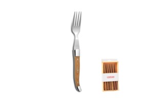 ESTUCHE MADERA 6 TENEDOR CHULETERO ALPS