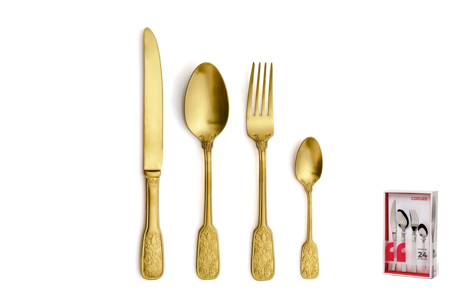 STÜCK 24 VERSAILLES SATIN GOLD 18/10
