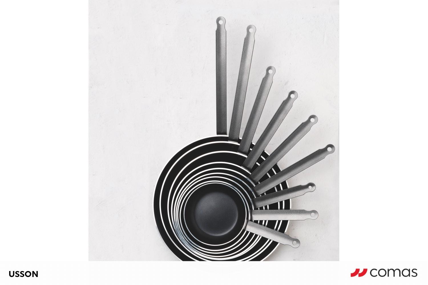 ALUMINIUM INDUCTION FRY PAN WITH INOX HANDLE 3MM. 28 Ø USSON 3