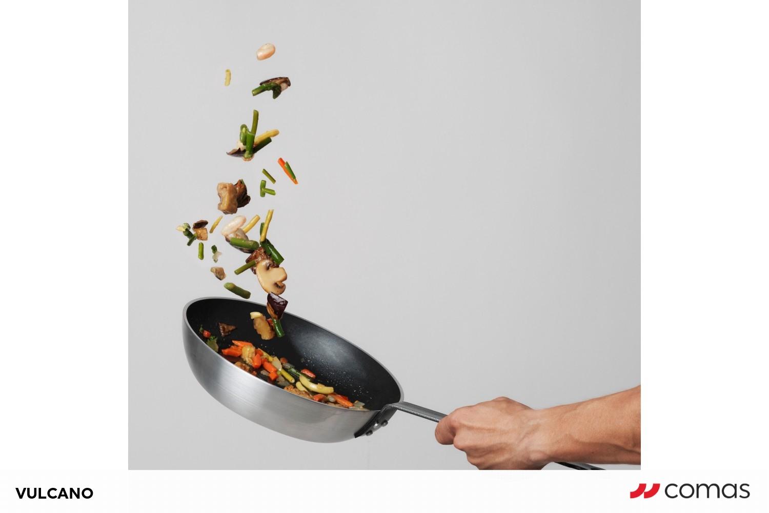 ALUMINIUM DEEP FRY PAN WITH INOX HANDLE 36 CM Ø VULCANO 1