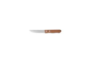 WOODEN HANDLE 0.9MM SMALL BLADE STEAK KNIFE BLISTER