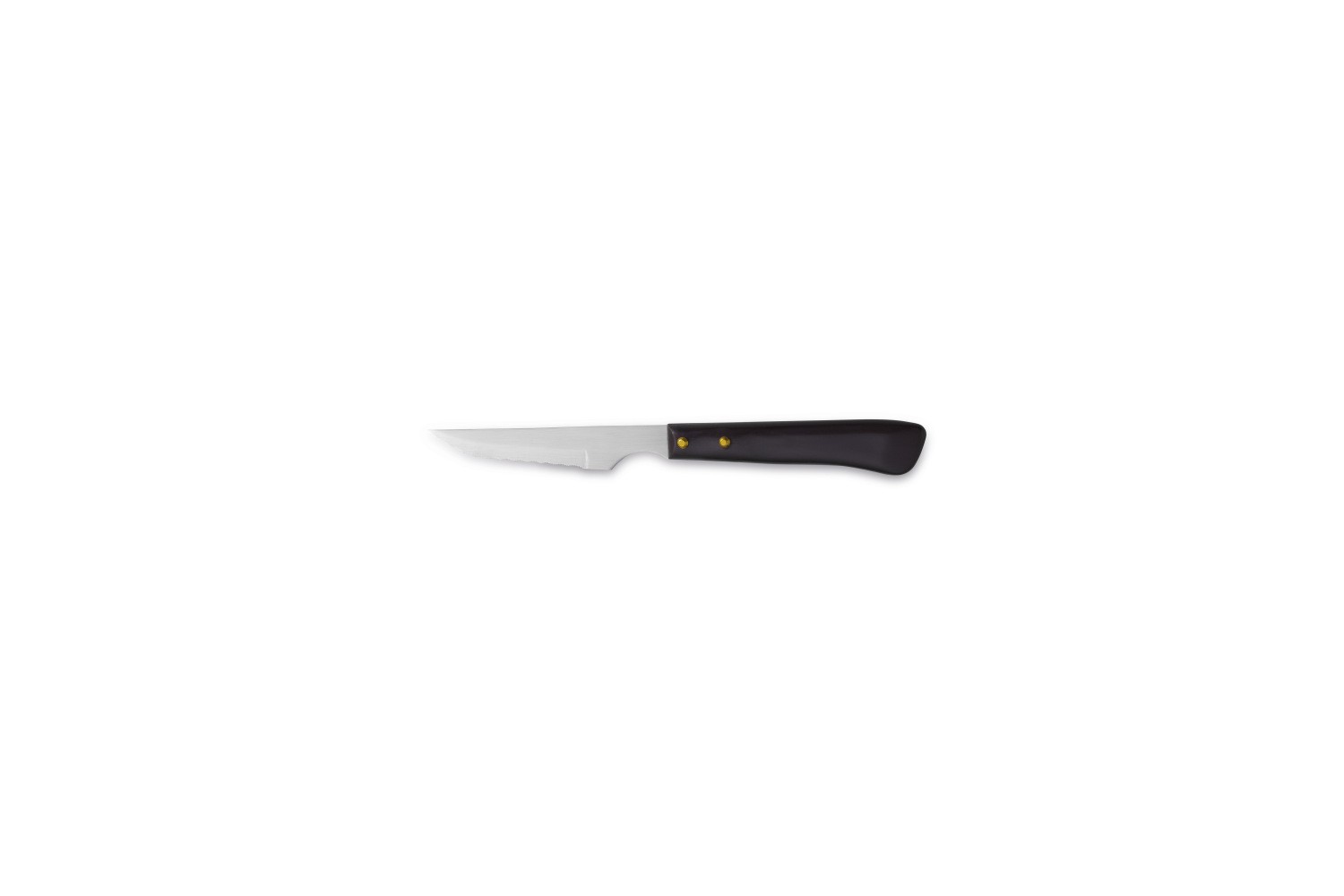 PLASTIC HANDLE 0.9MM BROWN STEAK KNIFE BLISTER