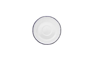 MARINA WHITE/BLUE COUPE FLAT PLATE 19CM