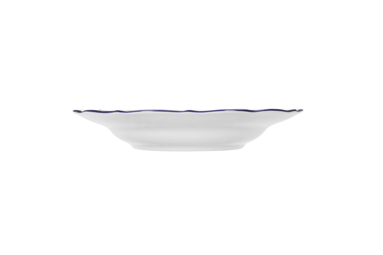 MARINA WHITE/BLUE COUPE FLAT PLATE 22CM 1