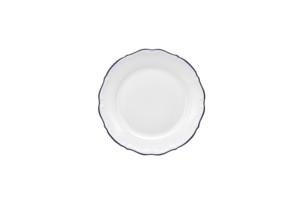 MARINA WHITE/BLUE COUPE FLAT PLATE 22CM