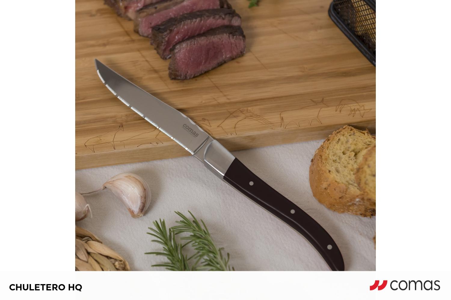 CUCHILLO CHULETERO ACRILICO NEGRO HQ 4