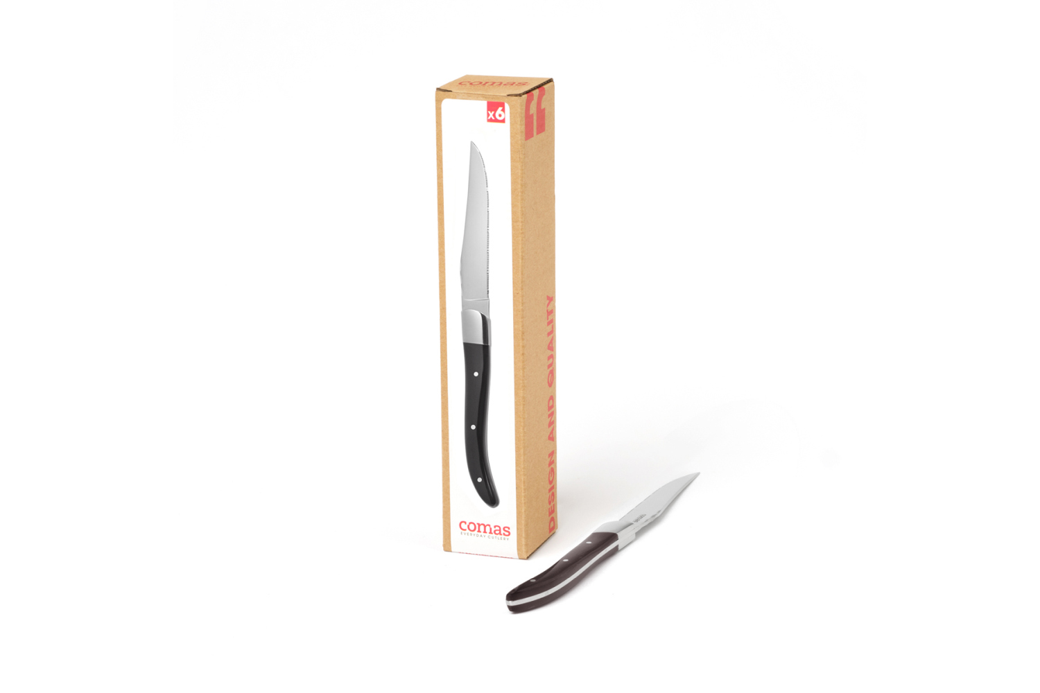 CUCHILLO CHULETERO ACRILICO NEGRO HQ 3