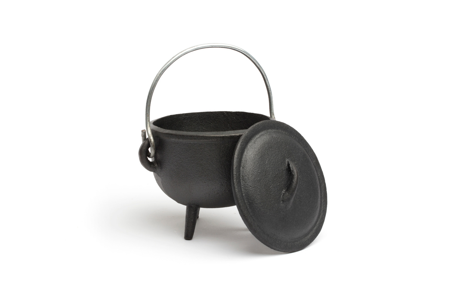 CAST IRON MINI COOKING POT W/3 FEET Ø11X9,5CM 1