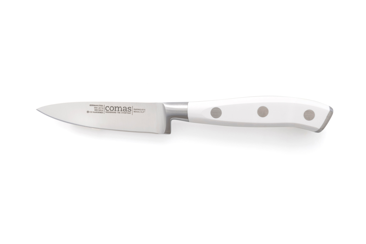 CUCHILLO MONDADOR MARBLE 80 MM BLANCO ABS