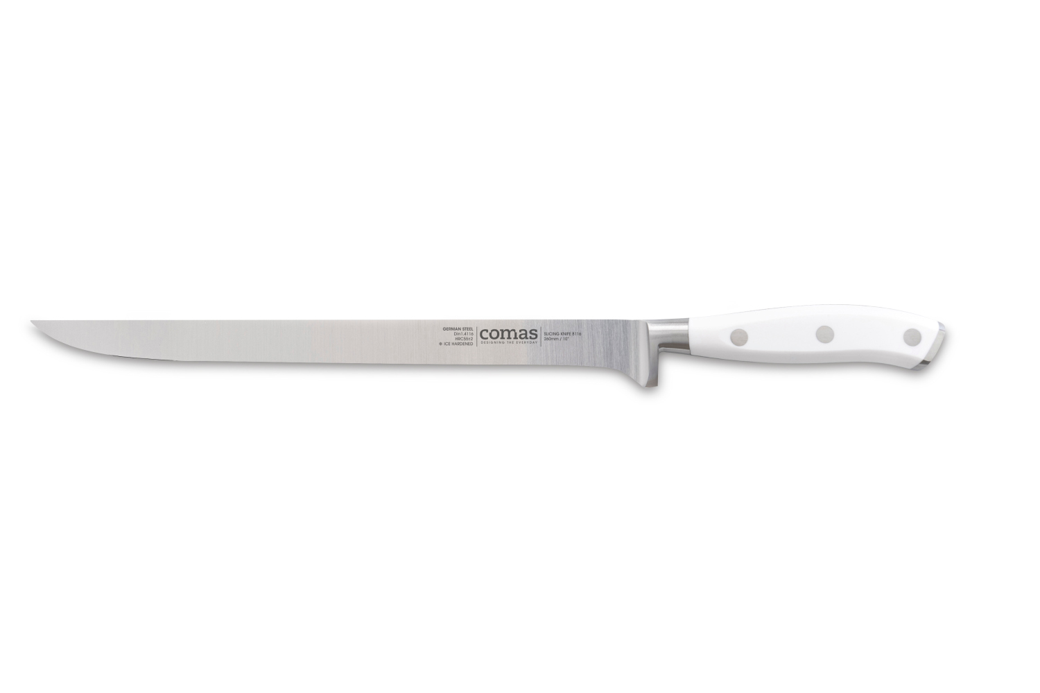 CUCHILLO JAMONERO MARBLE 260 MM BLANCO ABS