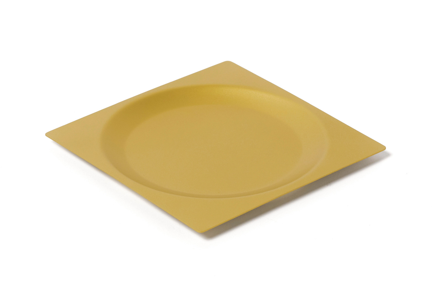 1 PORTION QUADRATISCHER EDELSTAHL TELLER ICE GOLD
