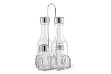 4 PIECES CRUET SET INOX