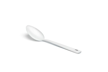 WHITE ENAMELLED SERVER SPOON 30CM