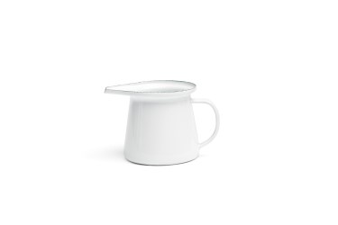 BIDONE DEL LATTE FERRO SMALTATO BIANCO 7 CM