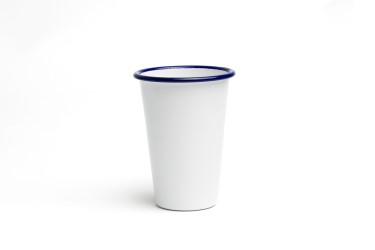 TALLER TUMBLER Ø 8X12CM WHITE /BLLUE