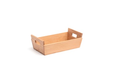 SCATOLA LEGNO RETTANGOLARE CON MANIGLIE 23X17X7CM